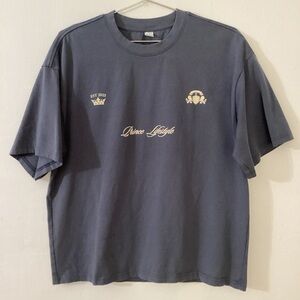 Organic Starboy Prince Lifestyle Blue T-Shirt with Ivory Print NWOT